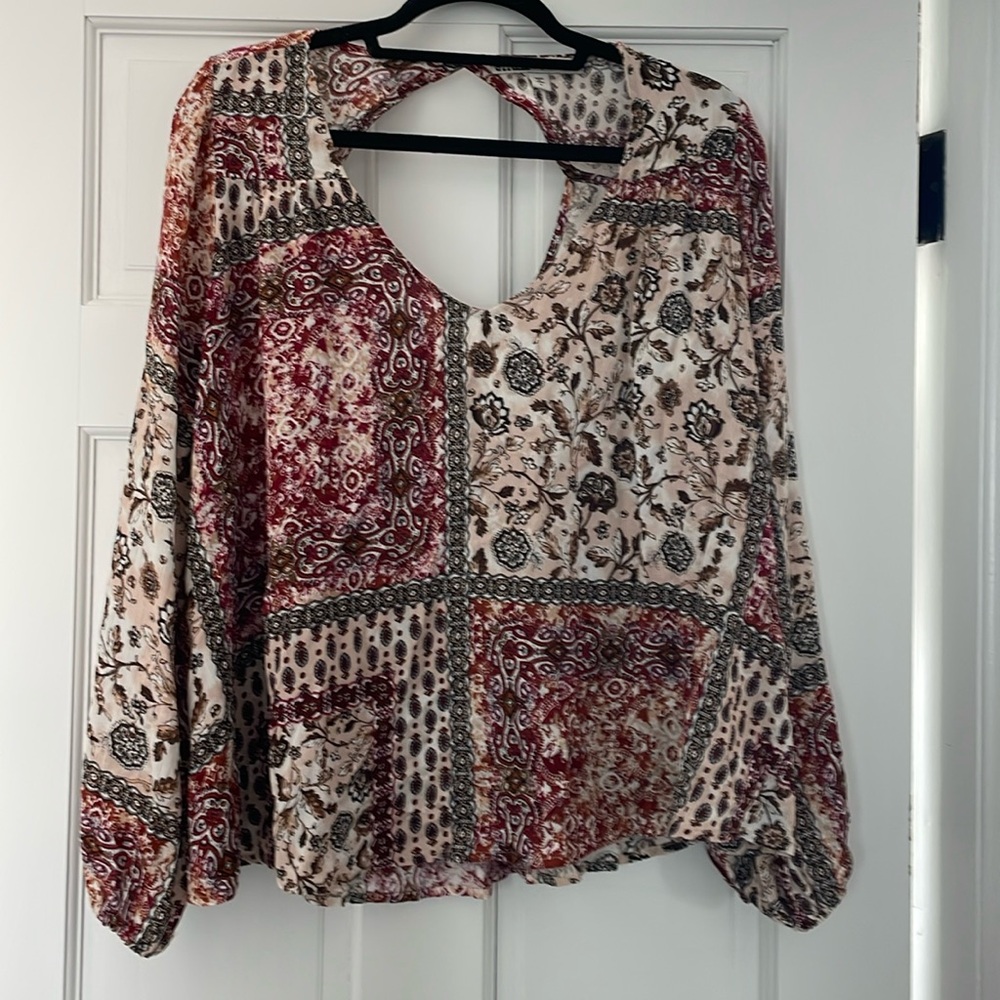 Boho blouse size M like new